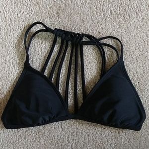 🎈3/$10 Black strappy bikini top medium